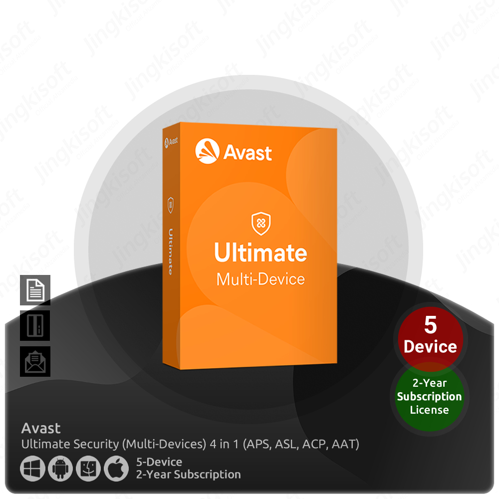 Avast Ultimate 4in1 (2-Year 5-Device) - Include Avast Premium Security, Avast Cleanup Premium, Avast