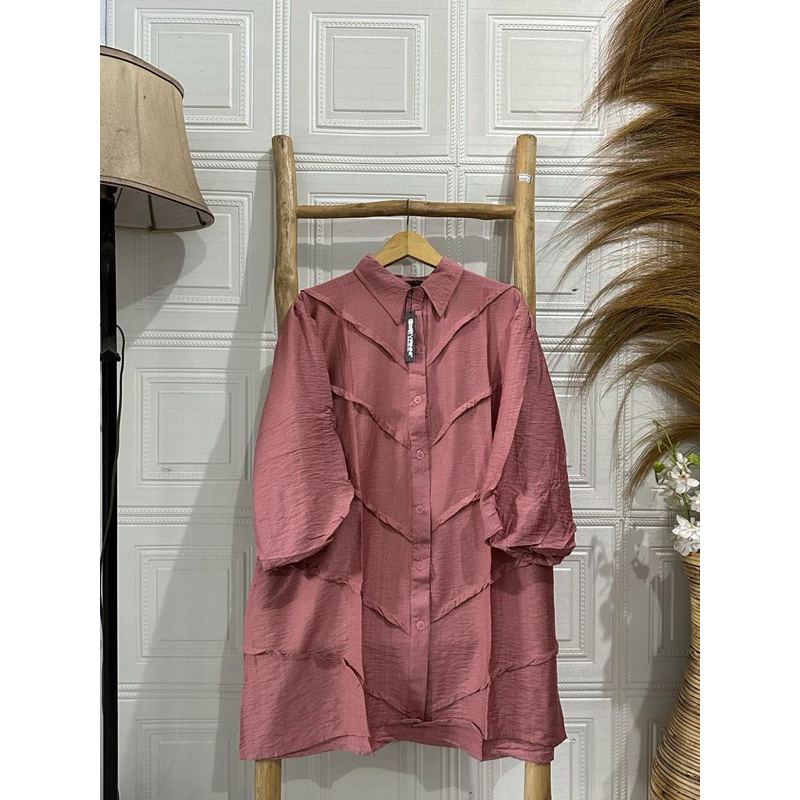 ATASAN WANITA TUNIK INARA POLO LINEN BUSUI// TUNIK WANITA PREMIUM