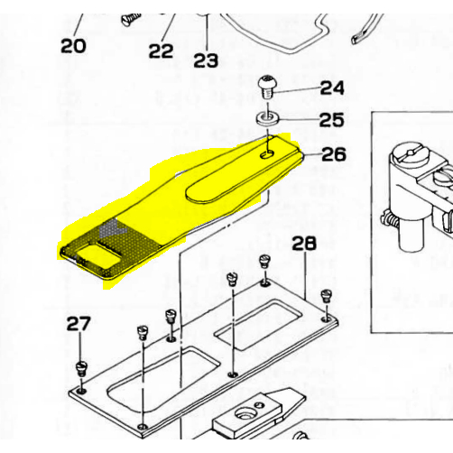 135-17701 Feed Plate / Tataban (Kenlen) Mesin Jahit Bartack YX-1850 / LK-1850