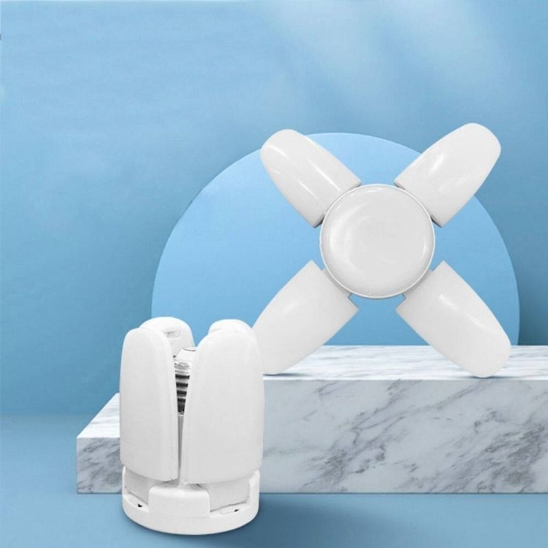 Lampu Lipat Bohlam Fan Blade LED / Lampu Daun Model Kipas LED / Lampu Lipat Kipas