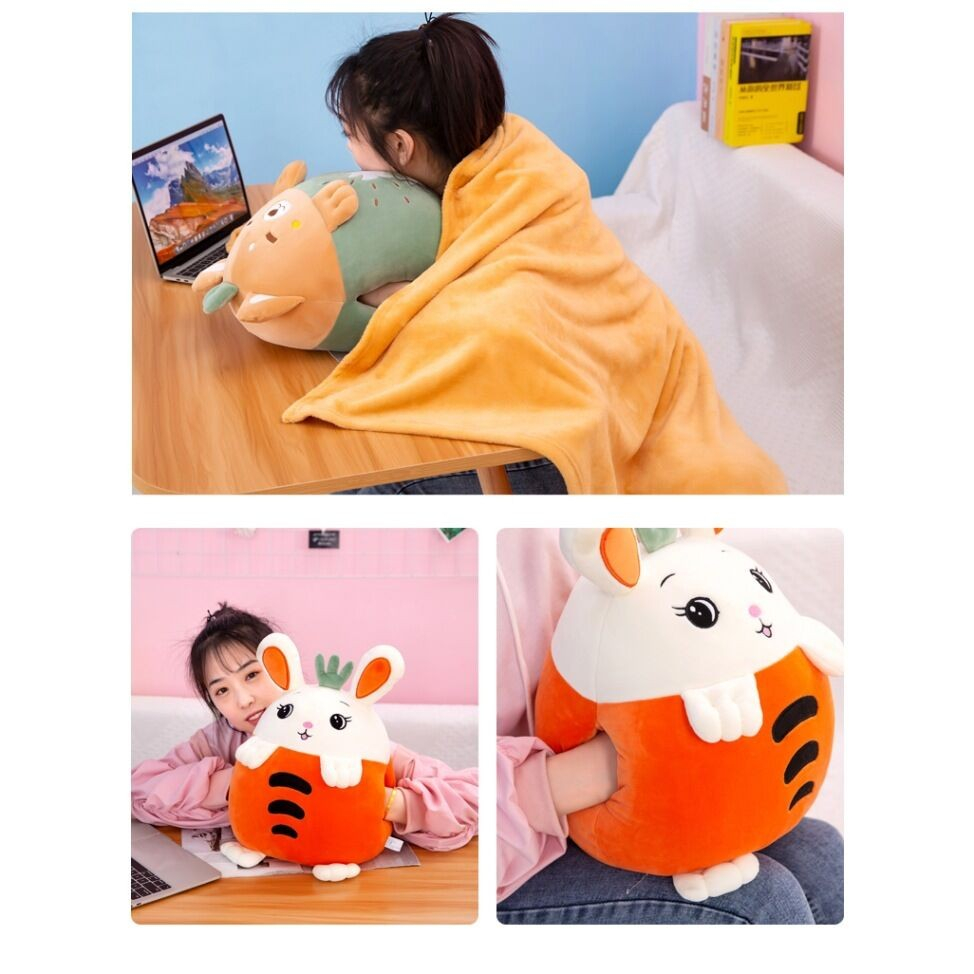 BONEKA BANTAL SELIMUT 2 IN 1 BALMUT TRAVEL BEDCOVER LIPAT ANAK KARAKTER LUCU