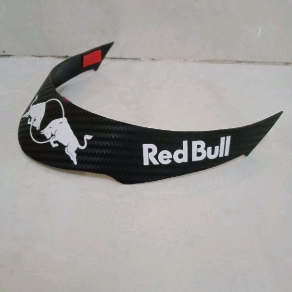spoiler helm kyt kyoto carbone motif red bull putih