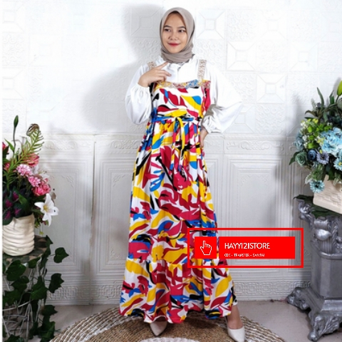 Askara by Aska Label - Gamis wanita panjang dress wanita lengan panjang busui friendly bahan crepe w