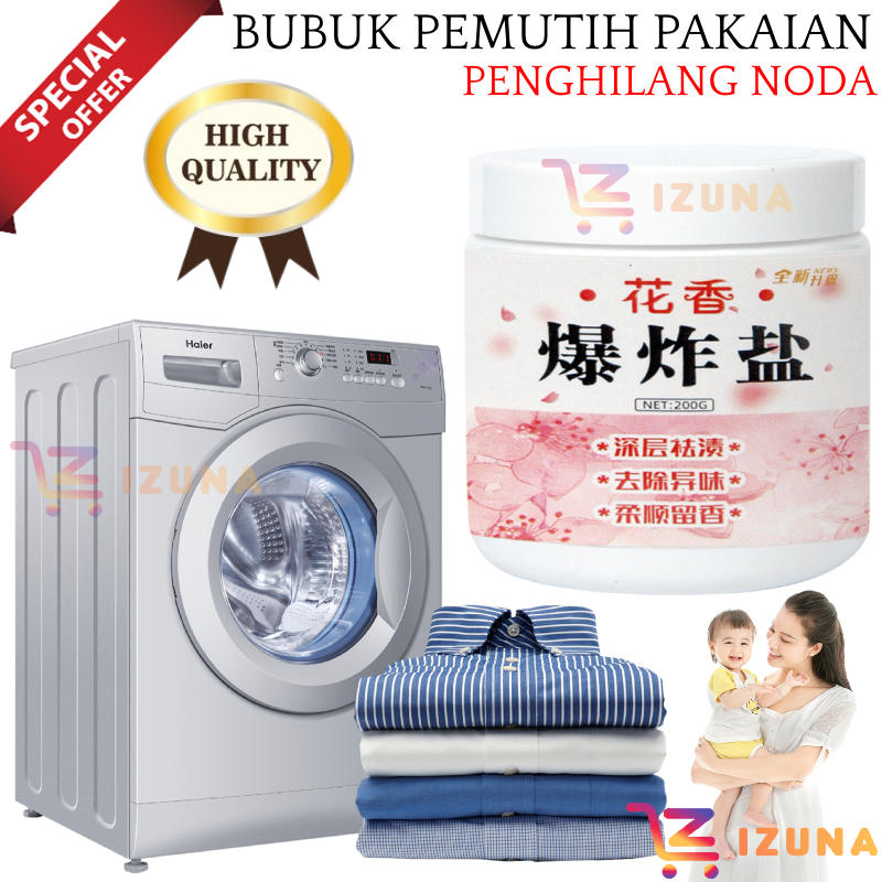 [IZUNA] SERBUK BUBUK PEMUTIH PAKAIAN / DETERJEN PAKAIAN PEMUTIH BAJU / BATH FIZZER / SERBUK AJAIB PENGHILANG NODA MEMBANDEL / DETERJEN BLAST SALT