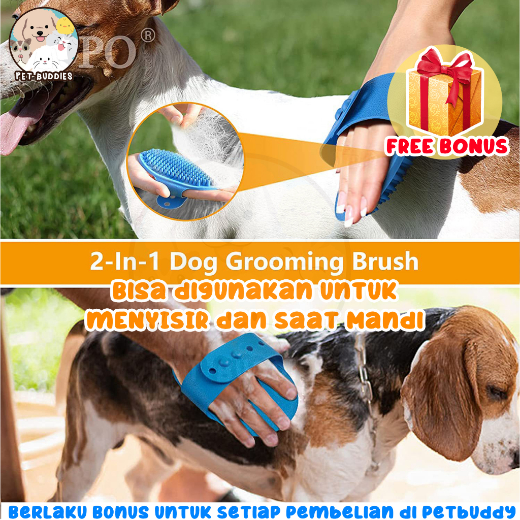 [FREE BONUS]Rubber Comb Sisir Kucing/Anjing Karet Mandi Lembut