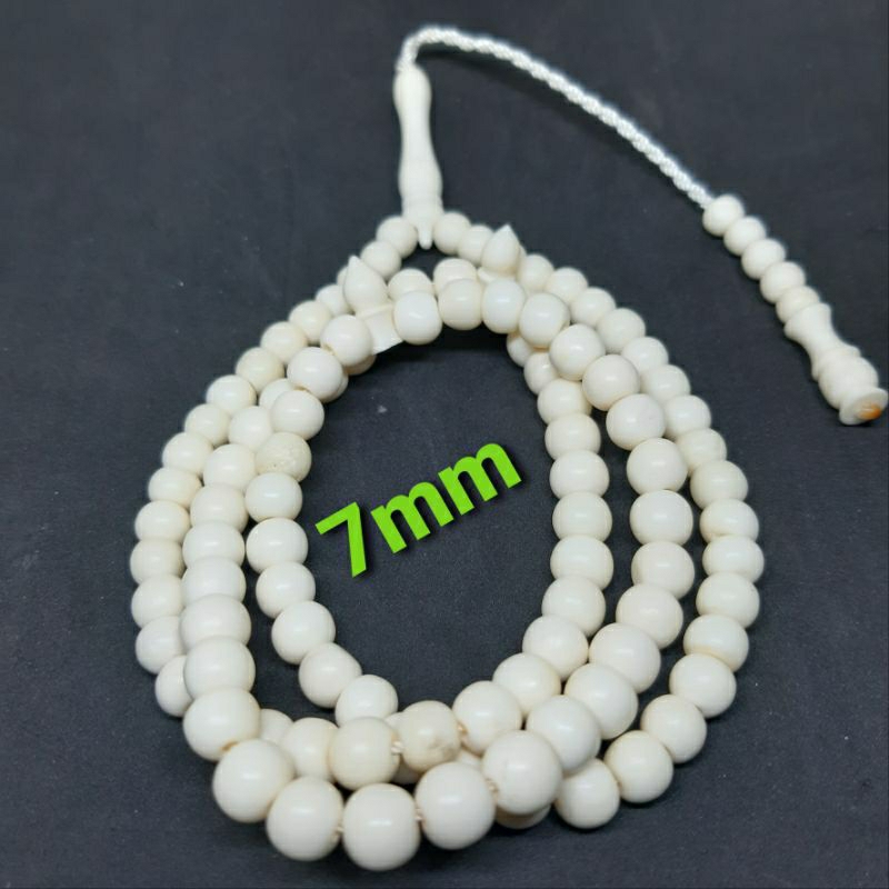 Tasbih putih tulang 8mm 99butir 100% original