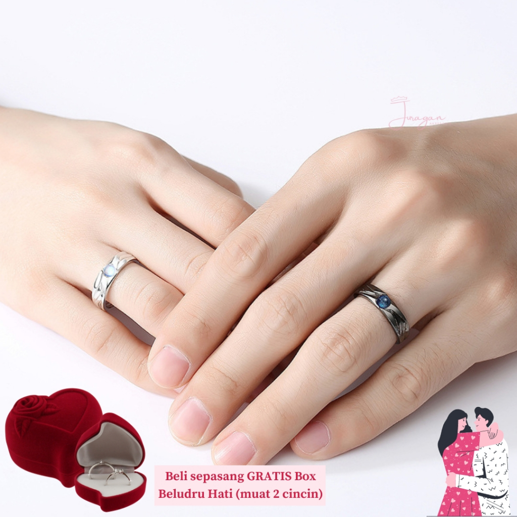 [UKIR NAMA] Cincin Couple Eclesia S28 Adjustable Ailoviu Original Perak Untuk Pasangan Hadiah Valentine Kado Gift