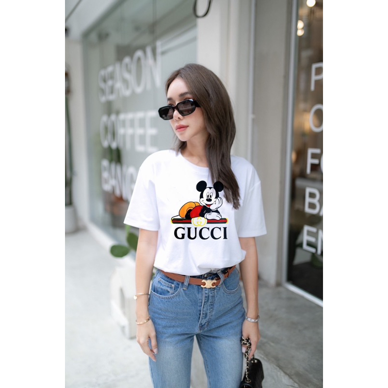 ATASAN GIANTS BASIC OVERSIZE MOTIF MICKY GUC! KAOS IMPORT BANGKOK (BJGB579)