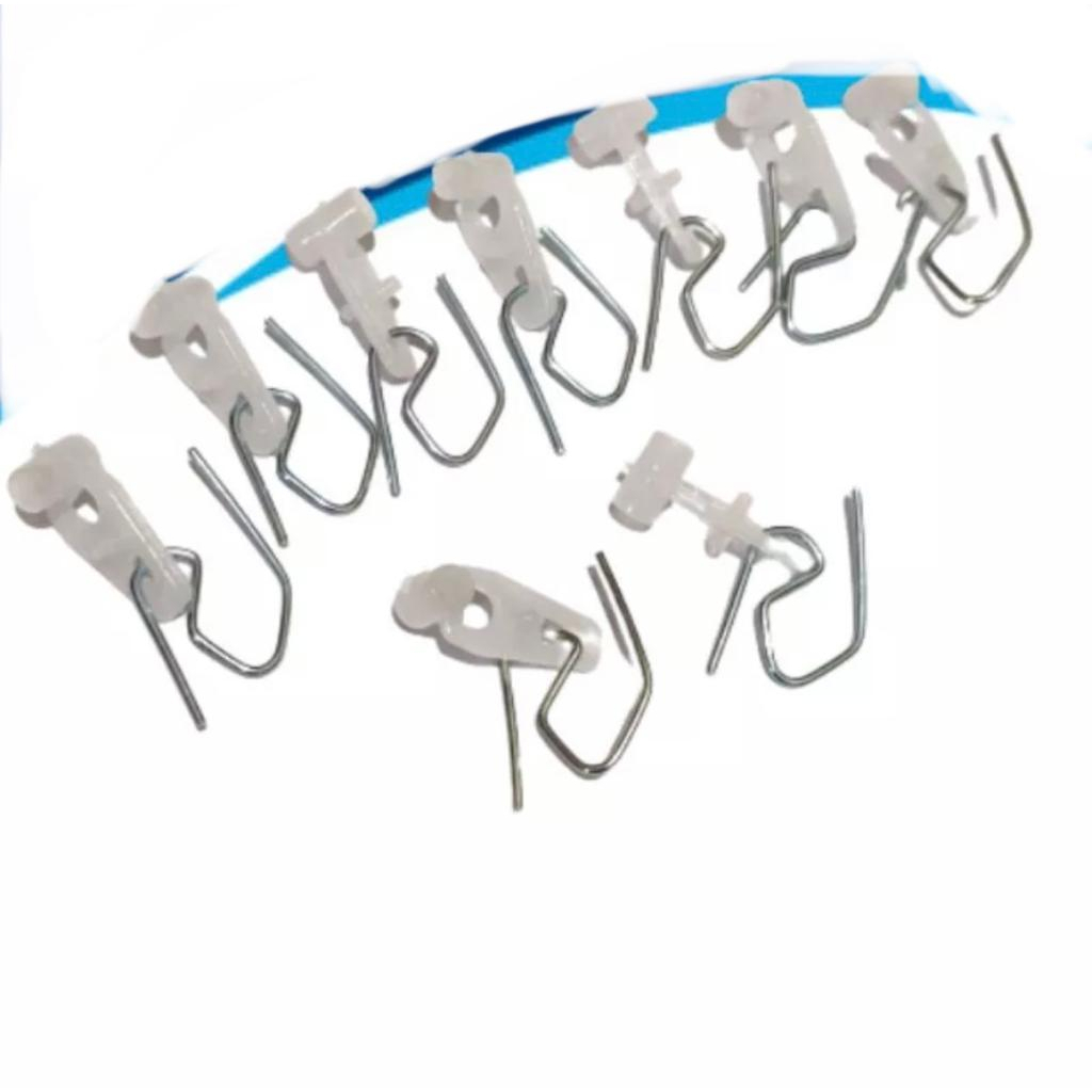 (1 Bungkus 10 Set) Kawat Cantolan Pengait Gorden Horden / Kaitan Tirai Set Gordyn Murah