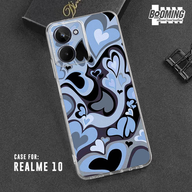 Case Realme 10 Casing Realme 10 Motif [LOVE] Booming Case Softcase Premium - Case Hp - Casing Hp - C