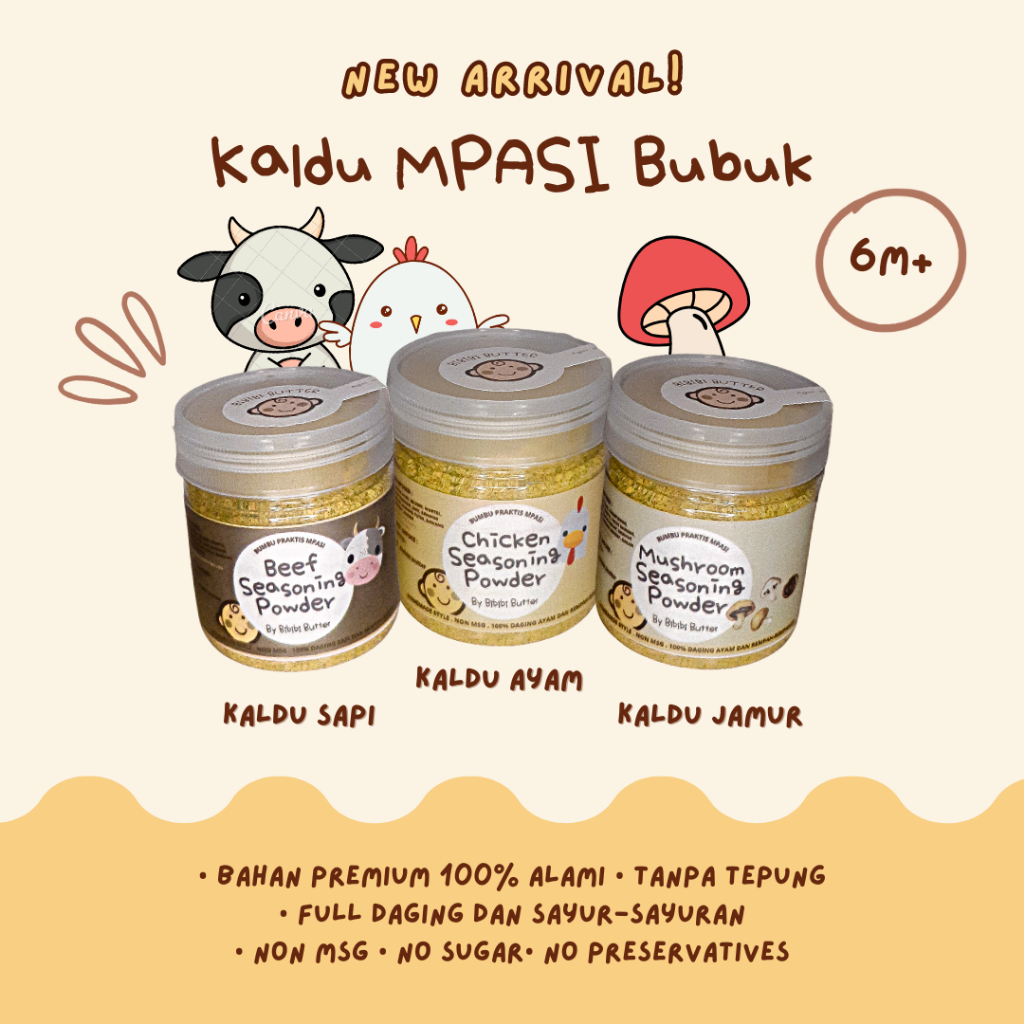 

Bibibi Kaldu MPASI Premium Kaldu Sapi Ayam Jamur Non MSG Bumbu Masak Alami