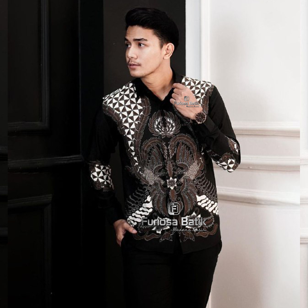 FURIOSA BATIK CATUR KEMEJA BATIK PRIA LENGAN PANJANG ukuran M L XL XXL