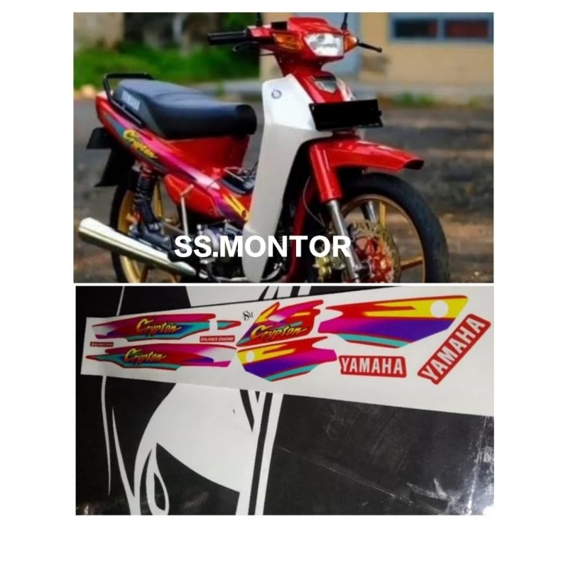 STRIPING STIKER LIS YAMAHA CRYPTON MERAH