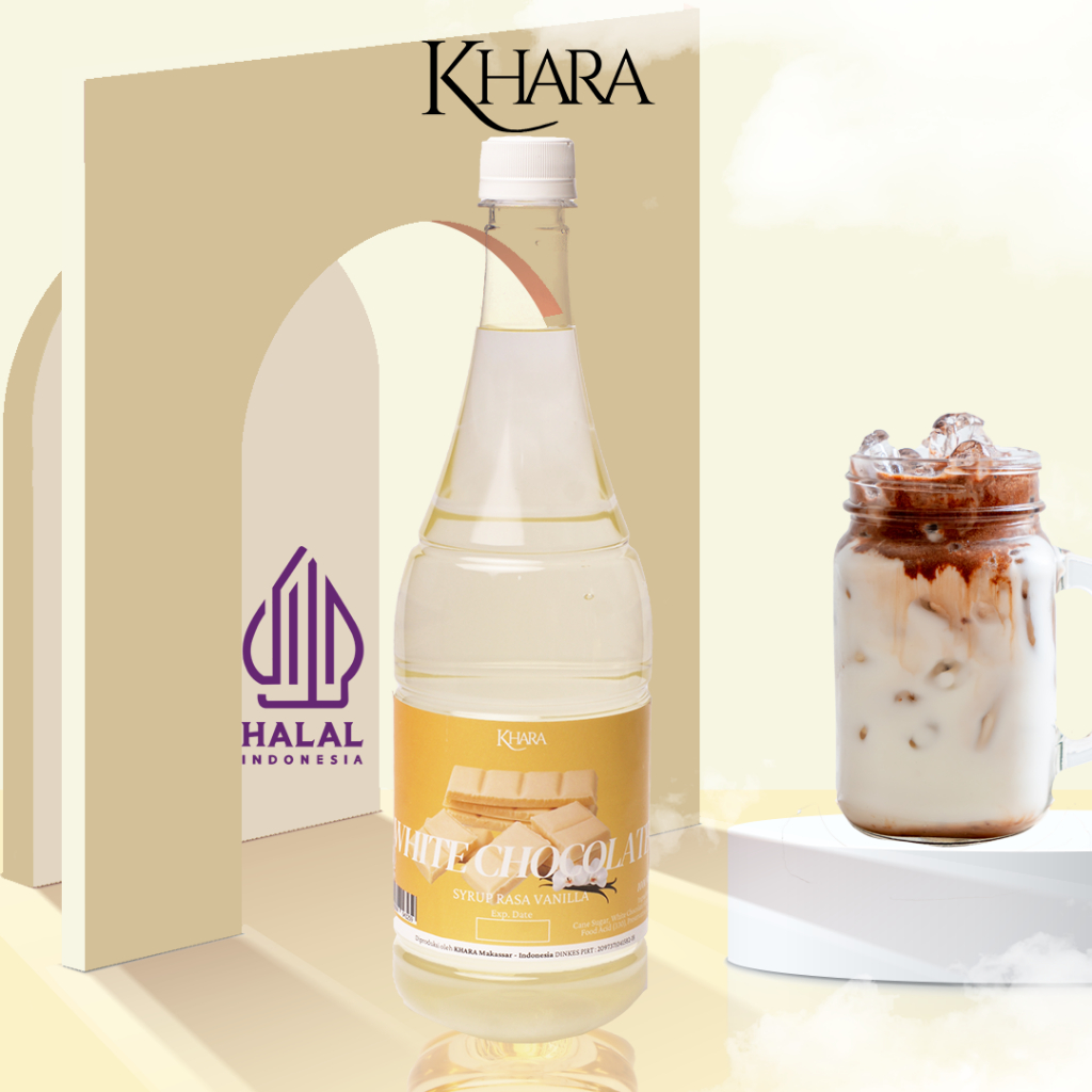 

Sirup Khara White Chocolate 1000ml - Khara White Chocolate Flavoured Syrup 1000ml