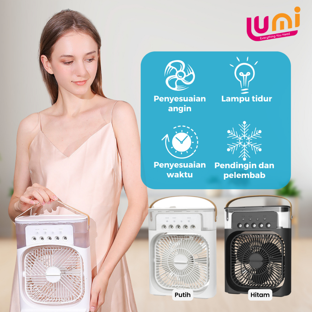 Kipas Angin Pendingin Mini AC Portable Air Cooler Mobil dan Ruangan / AC mini portable plus uap dan kipas angin 600ML