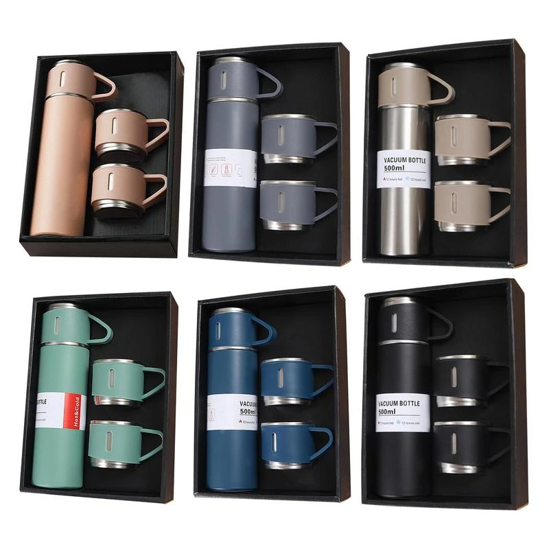 Termos Sultan Vacuum Flask Set / Botol Minum Cangkir Premium 500 ML Panas Dingin