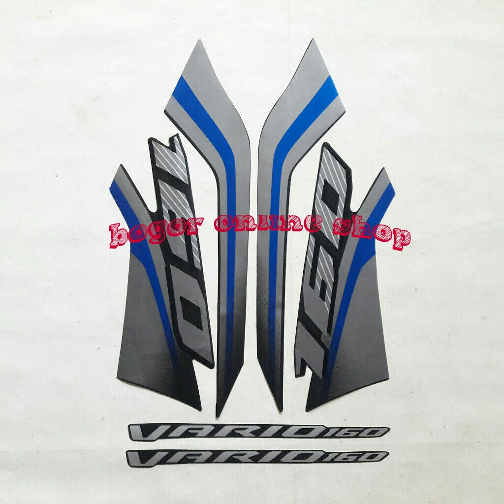 sticker striping body motor Honda vario 160 2022 abu-doff-biru