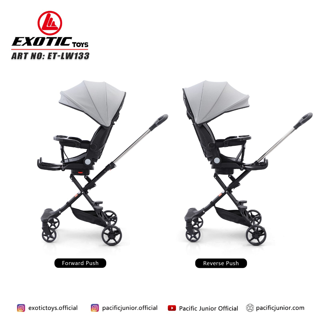 Stroller Exotic ET-LW133 Kursi Dorong Bayi Reversible Handle