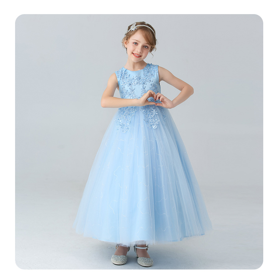 Dress Pesta Anak Perempuan 4 - 15 Tahun Princess Long Dress Tutu Import Korea Premium Gaun Ulang Tahun Anak Tanggung