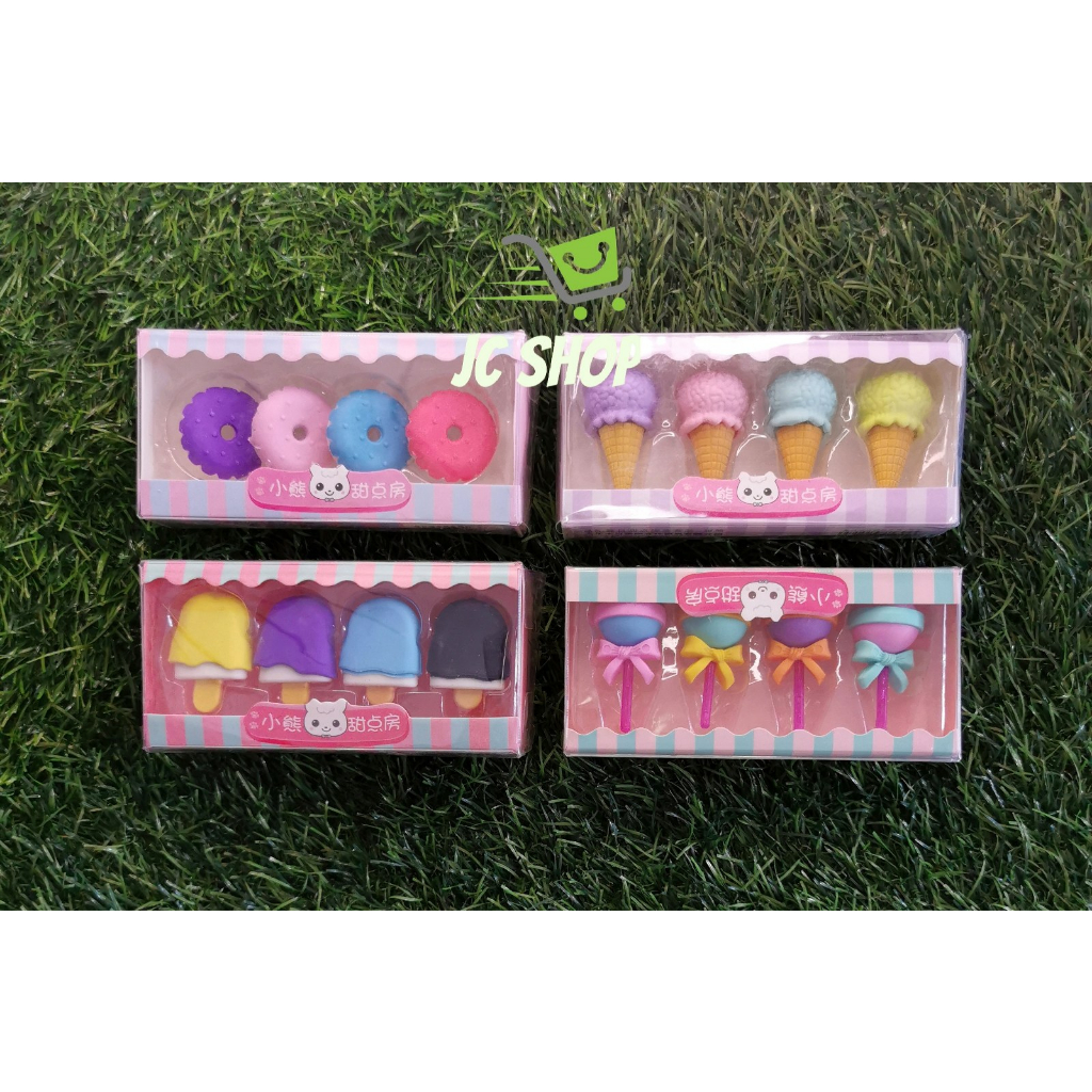 

Penghapus Pensil 3D Bongkar Pasang Es Krim, Permen, Donut 1 Pack isi 4 Pcs