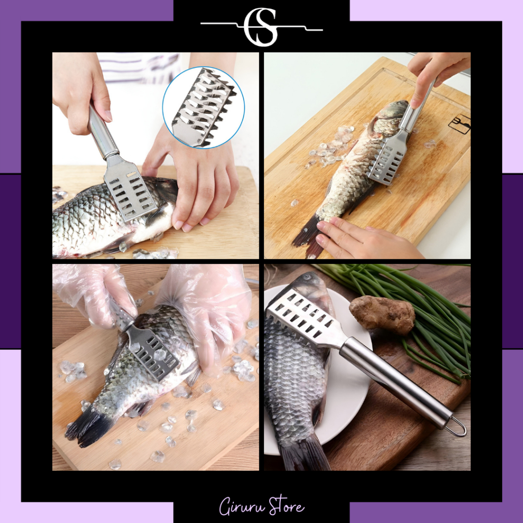 Pembersih Sisik Ikan Stainless Steel / Peeler Serbaguna Sisik Ikan / Alat Pembersih Sisik Ikan / Pengupas Sisik Ikan / Pembersih Sisik Ikan Stainless Steel / Peeler Sisik Ikan / Penyerut Sisik Ikan Stainless Steel pengupas sisik / Fish Scale Cleaner