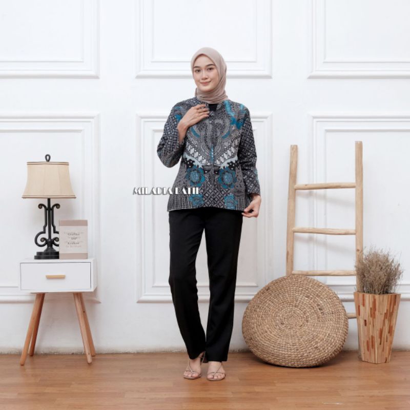 ATASAN BATIK WANITA MODERN BAJU BATIK KANTOR WANITA BATIK NEW BLUS SERAGAMAN