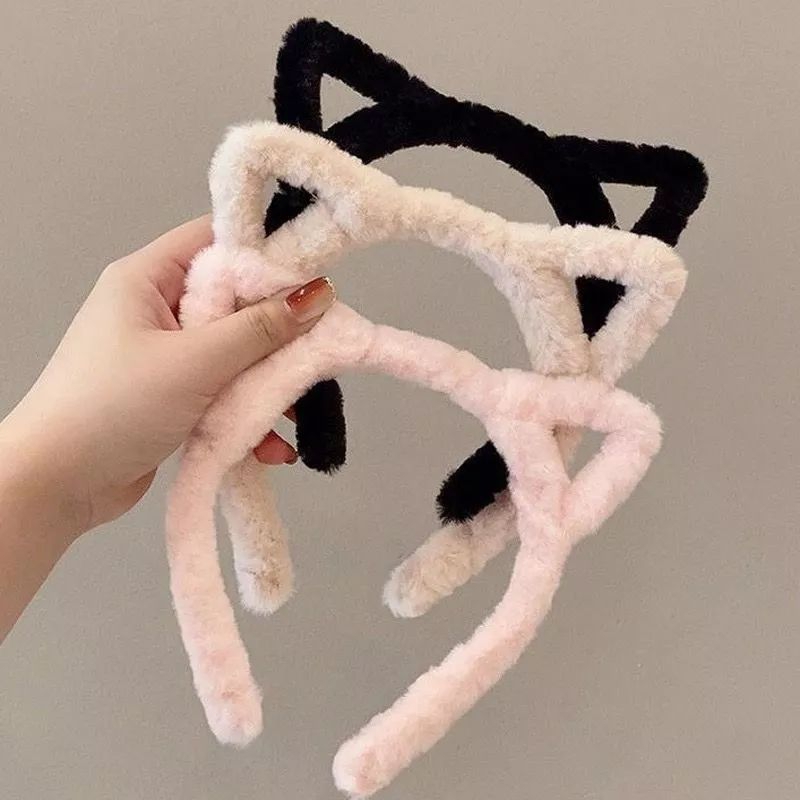 Bandana Lucu Karakter Cat Rabbit Bandana Bulu Koran Fashion Aksesoris Rambut