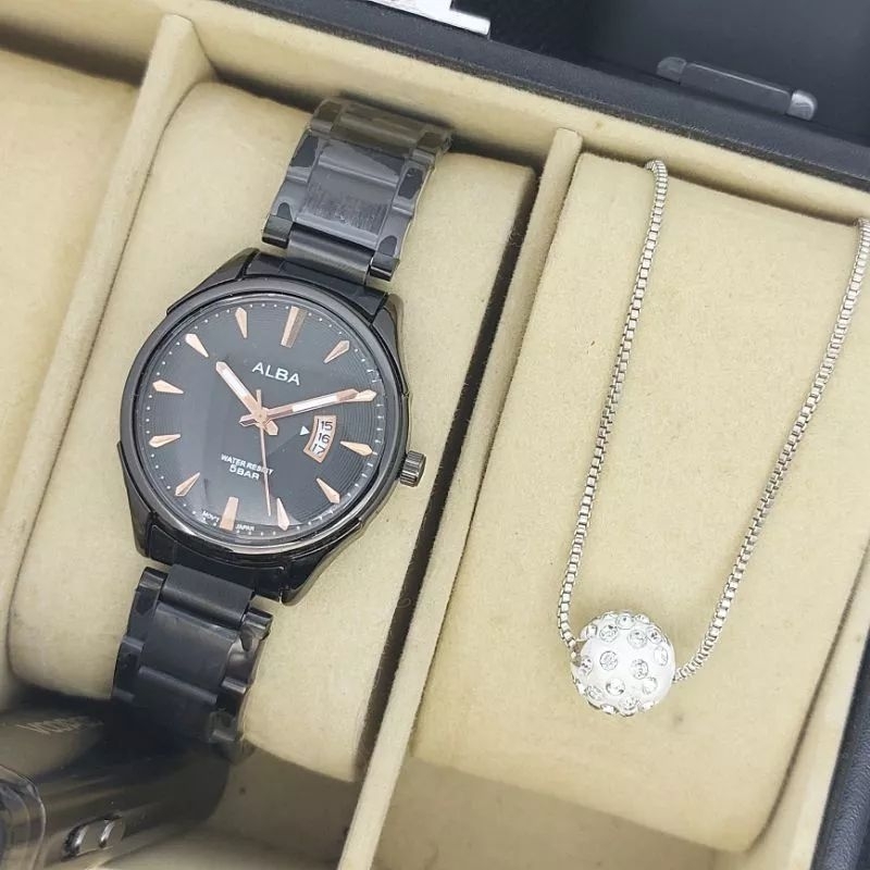 GROSIR JAM TANGAN Wanita Free Kalung Diamond Super Elegan