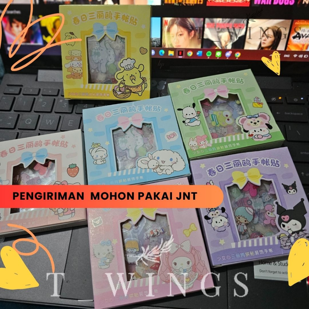 

[ TWU_004 ] STIKER BOX SANRIO / STIKER SANRIO / STICKER BOX MINI SANRIO WATERPROFF