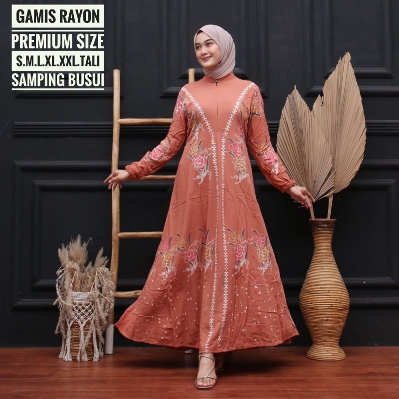 GAMIS TWILL SUPER ADEM | ABSTRAK MALAMAN | RESLETING DEPAN BUSUI