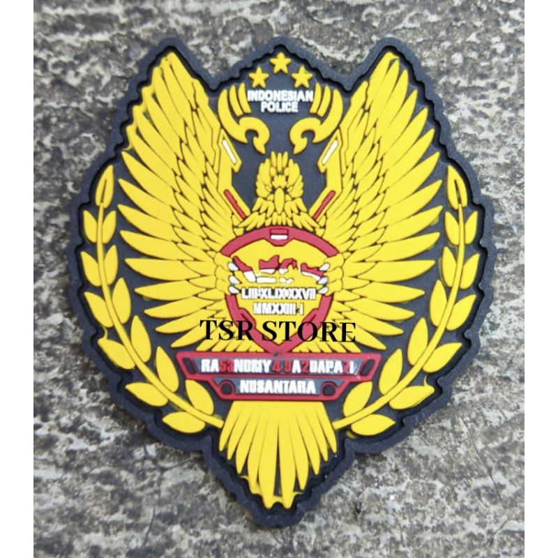 Patch Rubber INDONESIA POLICE. RA53NDRIY4 9A2DAPA7I NUSANTARA