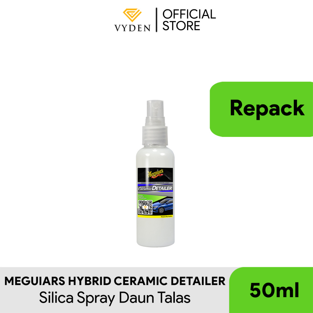 MEGUIARS Hybrid Ceramic Detailer 50ml REFILL SiO2 Silica Spray Semi Coating Daun Talas Hydrophobic