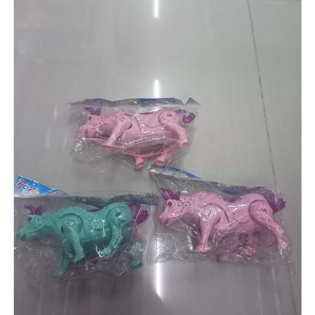 Mainan Anak Sapi Bo Tarik 99117 / Mainan Anak Edukasi Sapi Cow Plastik Sapi 99117 Berjalan Dan Musik