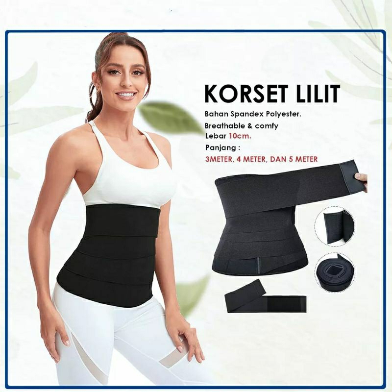 BENGKUNG KORSET STAGEN LILIT 4M 6M KORSET WAIST TRAINER PELANGSING PENGECIL PERUT PASCA MELAHIRKAN