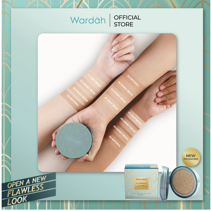 Wardah Exclusive Flawless Cover Cushion SPF 30 PA+++ 15gr | Ready Stock