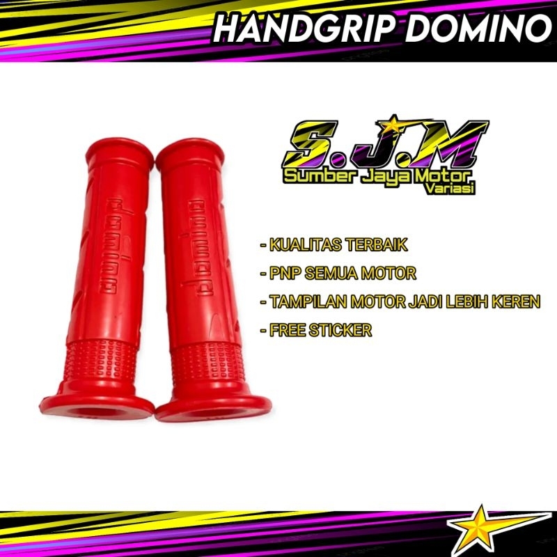 Hangdrip Domino Merah Handgrip domino universal Untuk Semua Motor Termurah Original Handgrip Motor