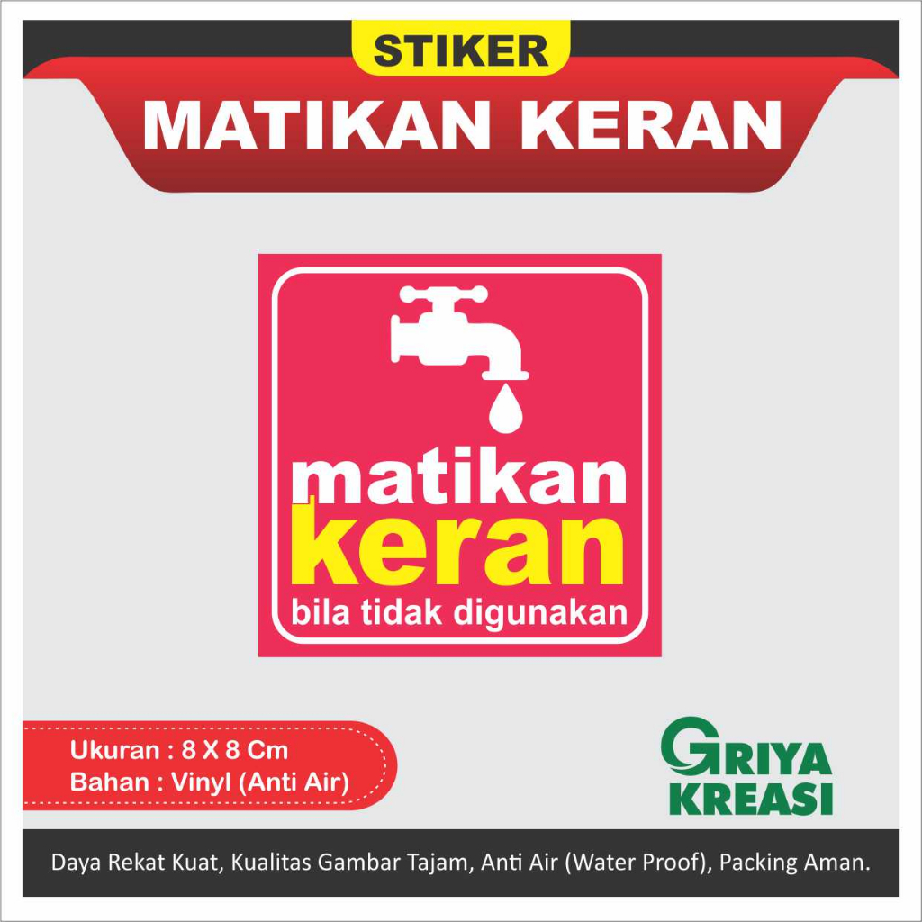 

STIKER MATIKAN KERAN ANTI AIR