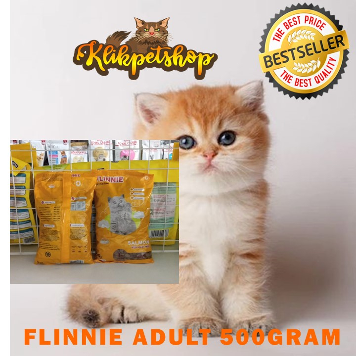 Flinnie Adult Salmon 500gr makanan kucing Kering