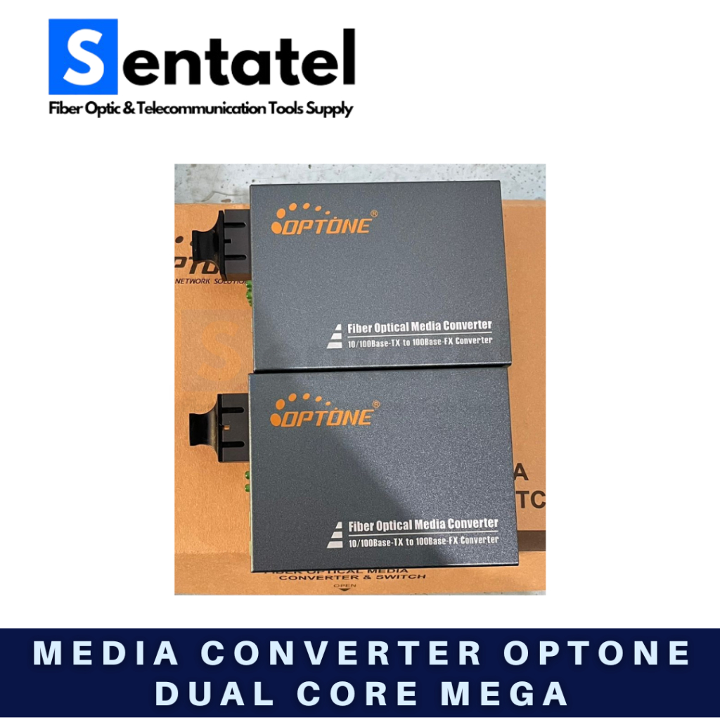 OPTONE MEDIA CONVERTER DUAL CORE MEGA 10/100 BASE 25KM