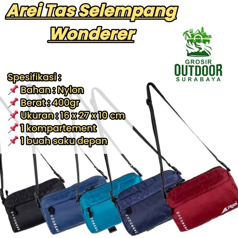 tas slempang bisa pinggang Arei Rei wonderer/Tas pinggang Rei/tas Arei fastune /tas pinggang arei or