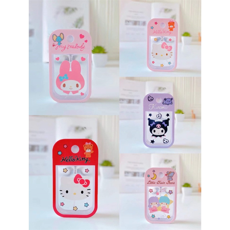 Botol Parfrum Spray Hand Sanitizer Perfume Karakter Lucu Kuromi Little Twin Star My Melody Cinnamoroll Hello Kitty Pompompurin Sinchan 1284