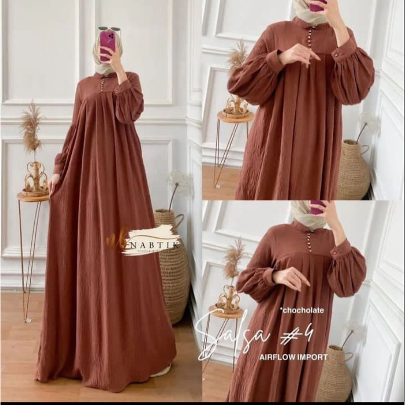 SALSA DRESS CRINCLE // GAMIS MUSLIMAH CRINCLE AIRFLOW