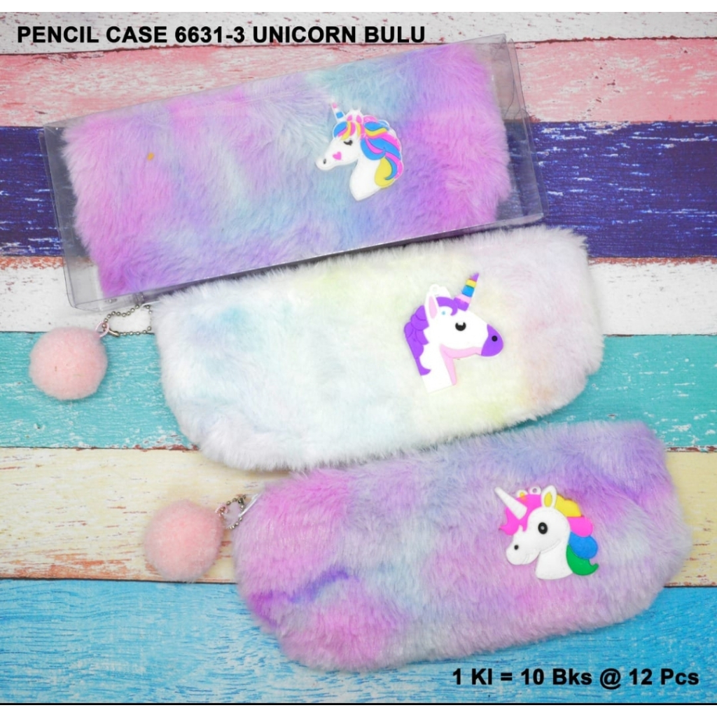 

tempat pensil bulu benny satuan pony kucing lucky