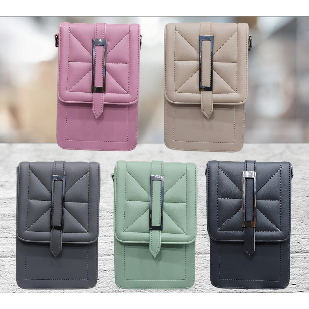 TAS SELEMPANG WANITA POUCH HP TALI RANTAI. TAS SLINGBAG WANITA KEKINIAN SIMPLE