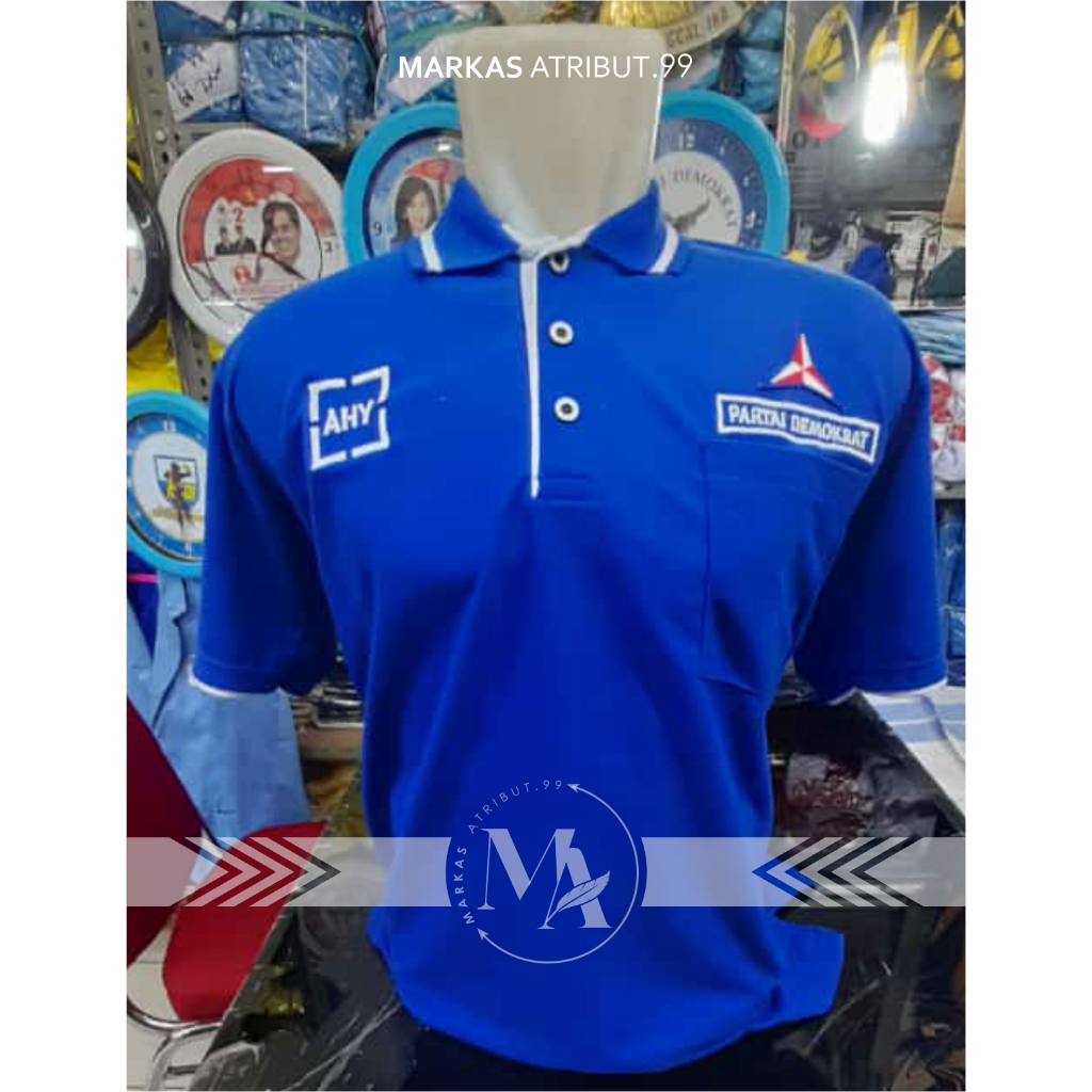 KAOS PARTAI DEMOKRAT / LACOSTE PARTAI DEMOKRAT / POLO SHIRT PARTAI DEMOKRAT / BAJU PARTAI DEMOKRAT
