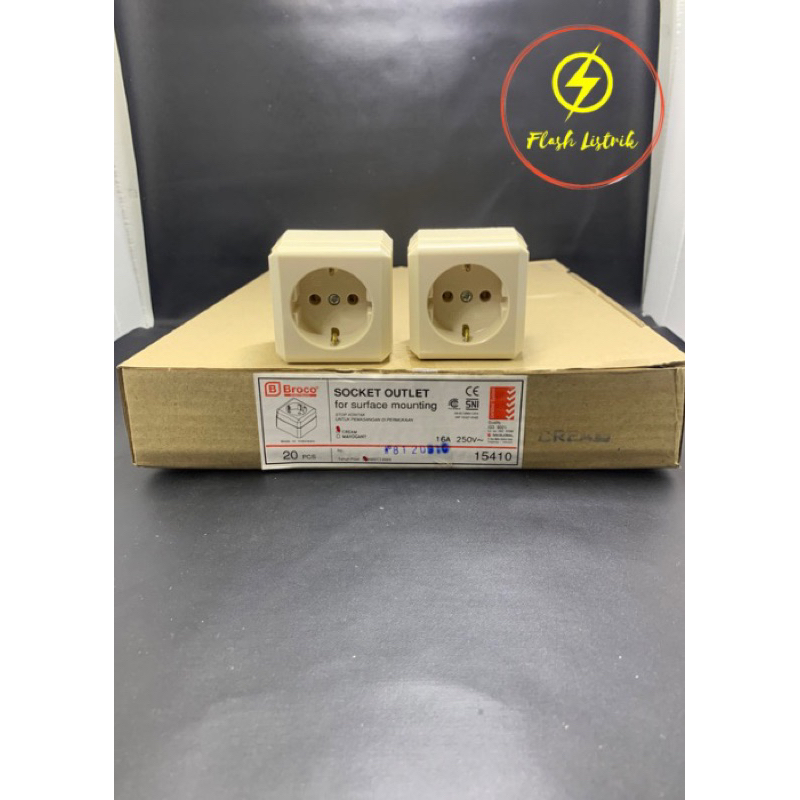 [Broco] Stop Kontak Outbow Broco 15410 Stop Kontak Segi Broco