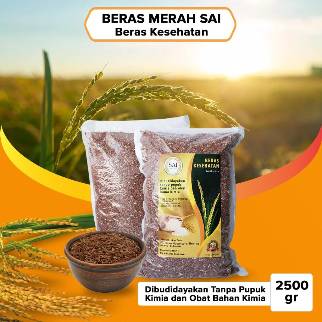 

BERAS MERAH SAI Beras Kesehatan (Healthy Rice) 2,5 Kg