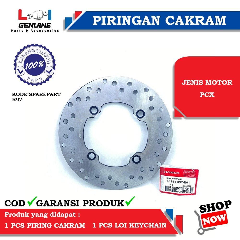 -LOI- PIRINGAN CAKRAM BELAKANG PCX K97