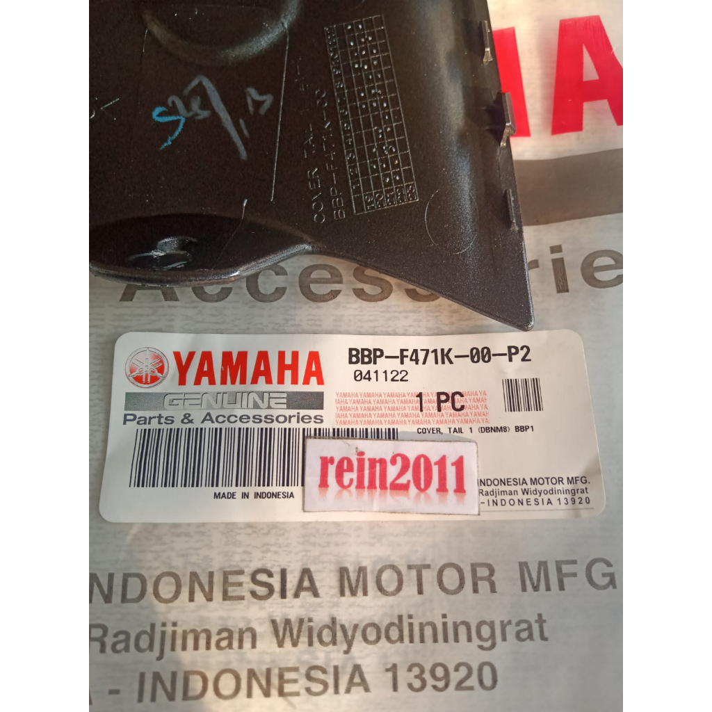 DUCK TAIL SAMBUNGAN BODY BODI NEW AEROX ASLI ORI YAMAHA BBP F471K 00 P2