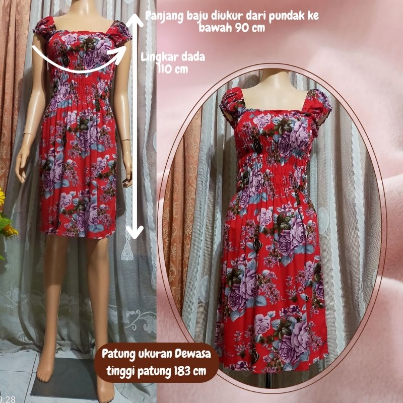 Daster Kerut Bali //Daster Bali //Dress kerut //Dress Smog